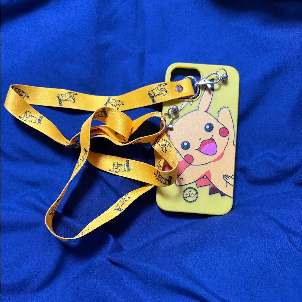 iPhone 12 Pro Max Pikachu Case with Adorable Matching Strap